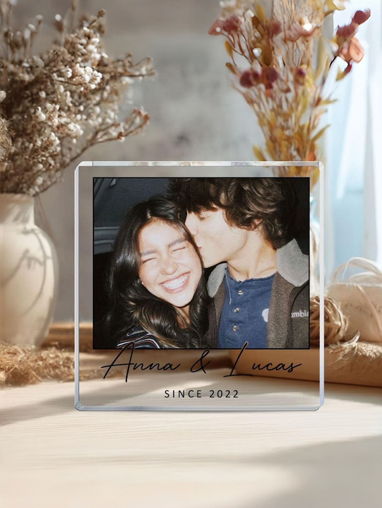 Custom Couple Photo Acrylic Frame